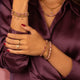 Edelsteinarmband mit facettierten ovalen Perlen • Rhodonit