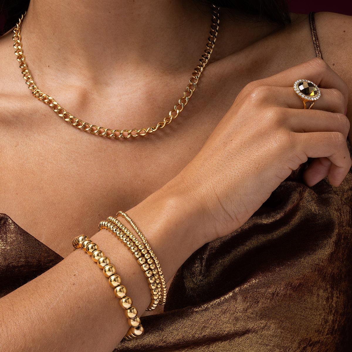 Gouden Ketting 6mm Grove Schakels Stoer Design