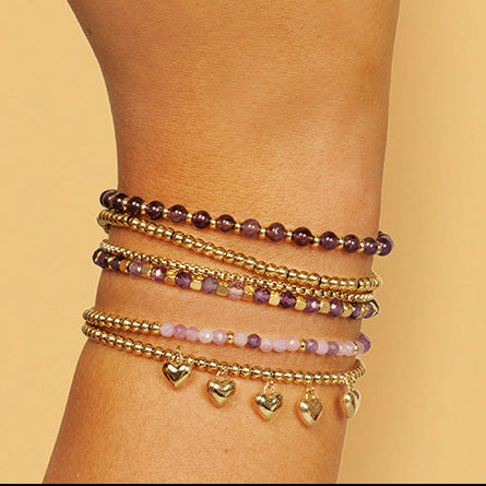 Golden Amethyst Bracelet - Adjustable and Elegant