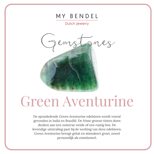 Ringen set Green Aventurine Rose Quartz