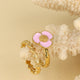 Gouden ring met schelpen - Zomers accessoire - Stainless steel
