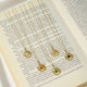 Gouden Ketting met White Aventurine Zonnetjes Hanger