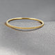 Aanschuifring goud - stardust effect - 1mm smal