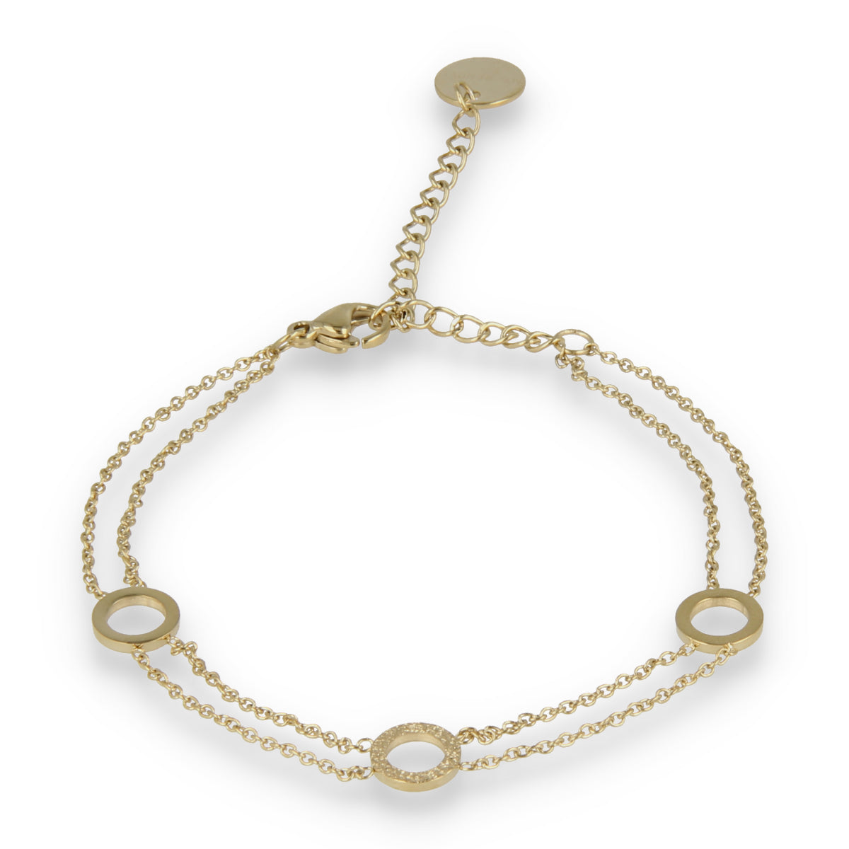 Gouden armband met cirkels - hypoallergeen design