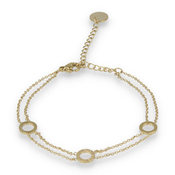 Gouden armband met cirkels - hypoallergeen design