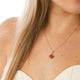 Gouden Ketting met Red Aventurine Hanger - Uniek Design