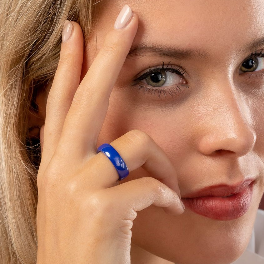 Keramieken Ring • 6 mm • Kobalt Blauw