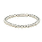 Elastisches Perlenarmband • 6 mm • Silber