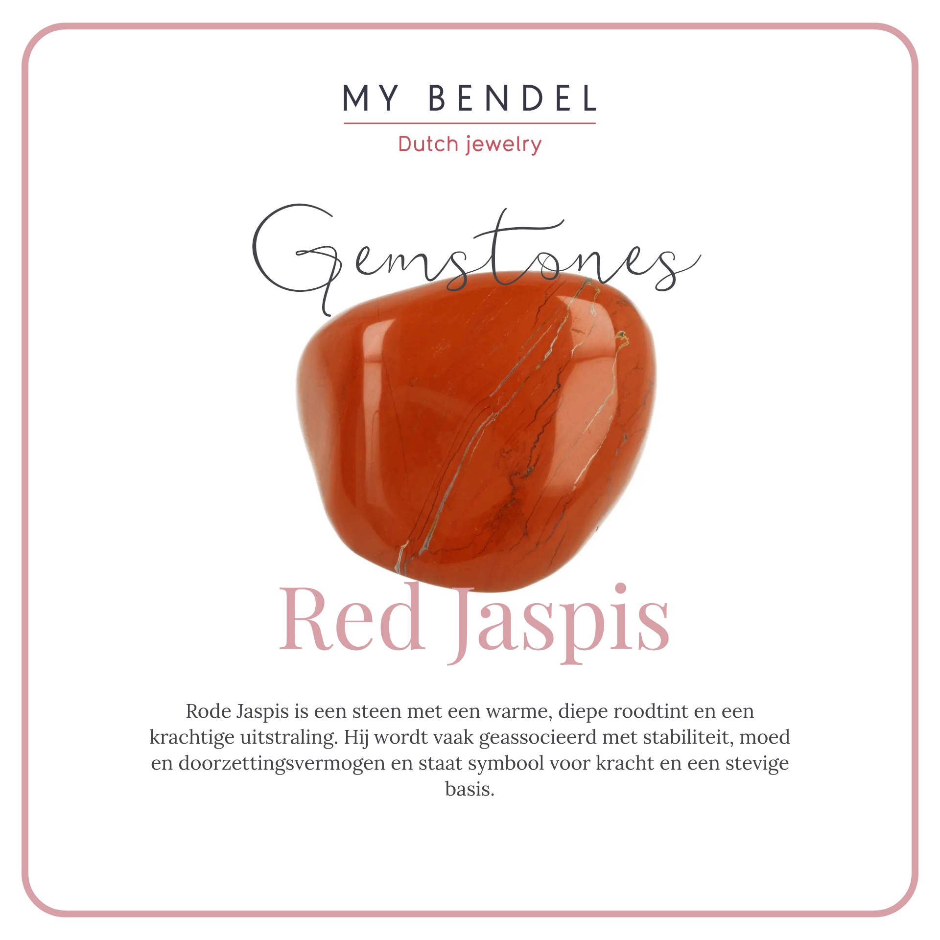 Halskette mit rotem Jaspis – Geburtsstein Januar
