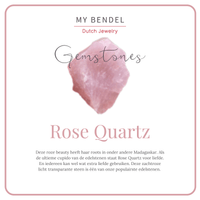 Gouden Ketting met Rose Quartz Kralen - My Bendel