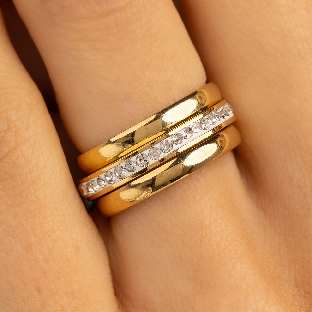 Ringen set met zirkonia