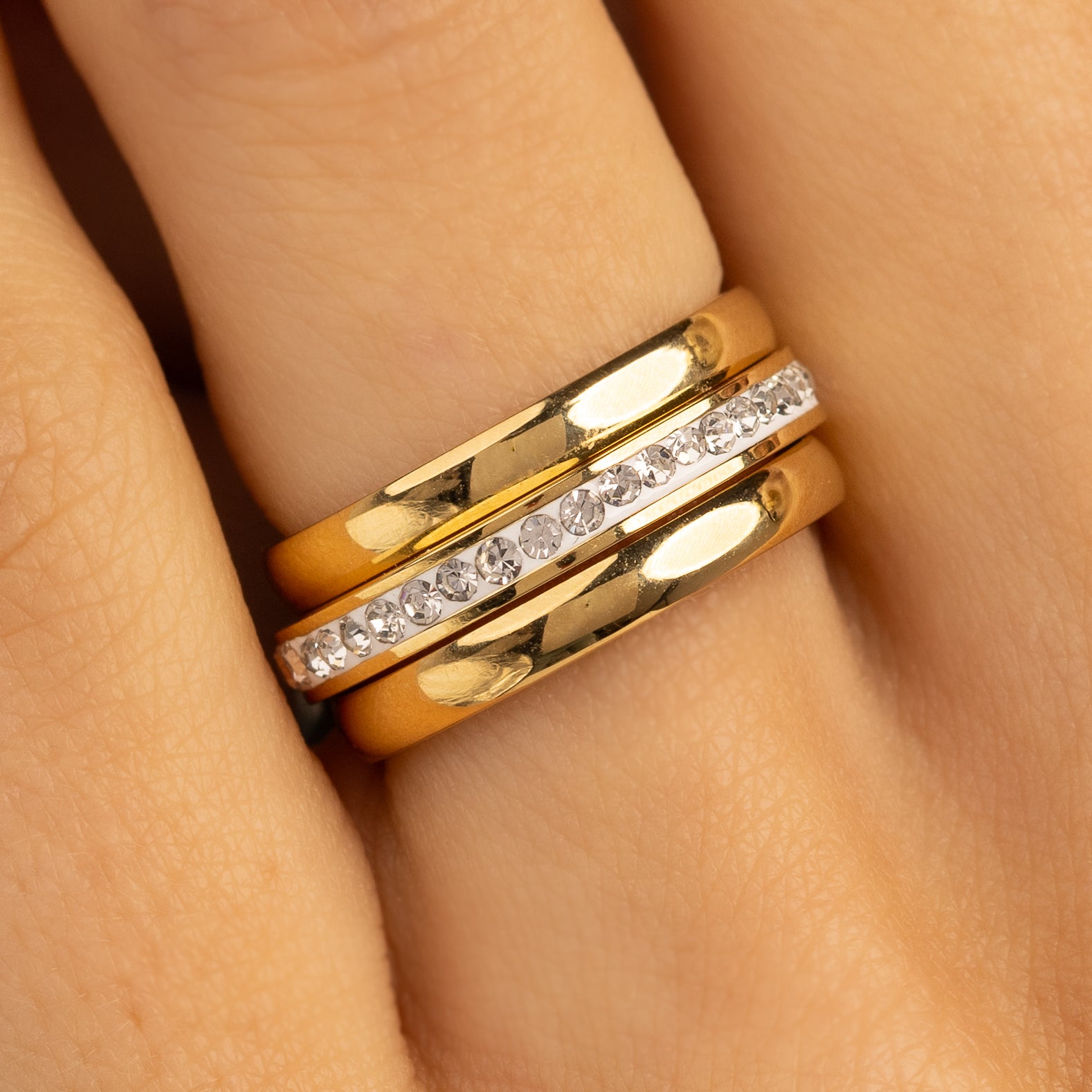 Ringen set met zirkonia