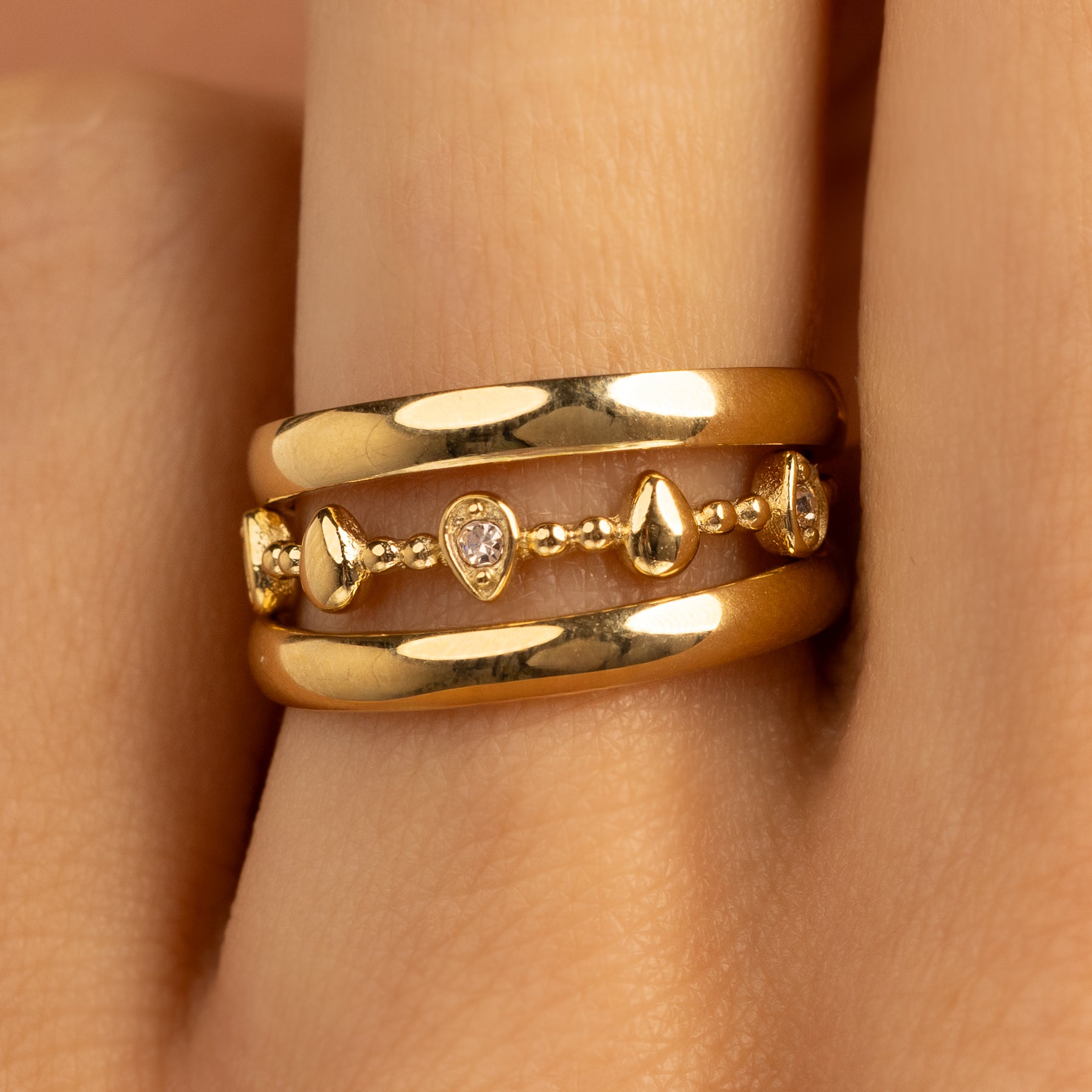 Ringen set met zirkonia