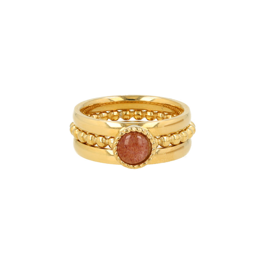 Berry Quartz Ring-Set