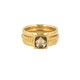 Ring Set with Glass Stone • Smoky Topaz