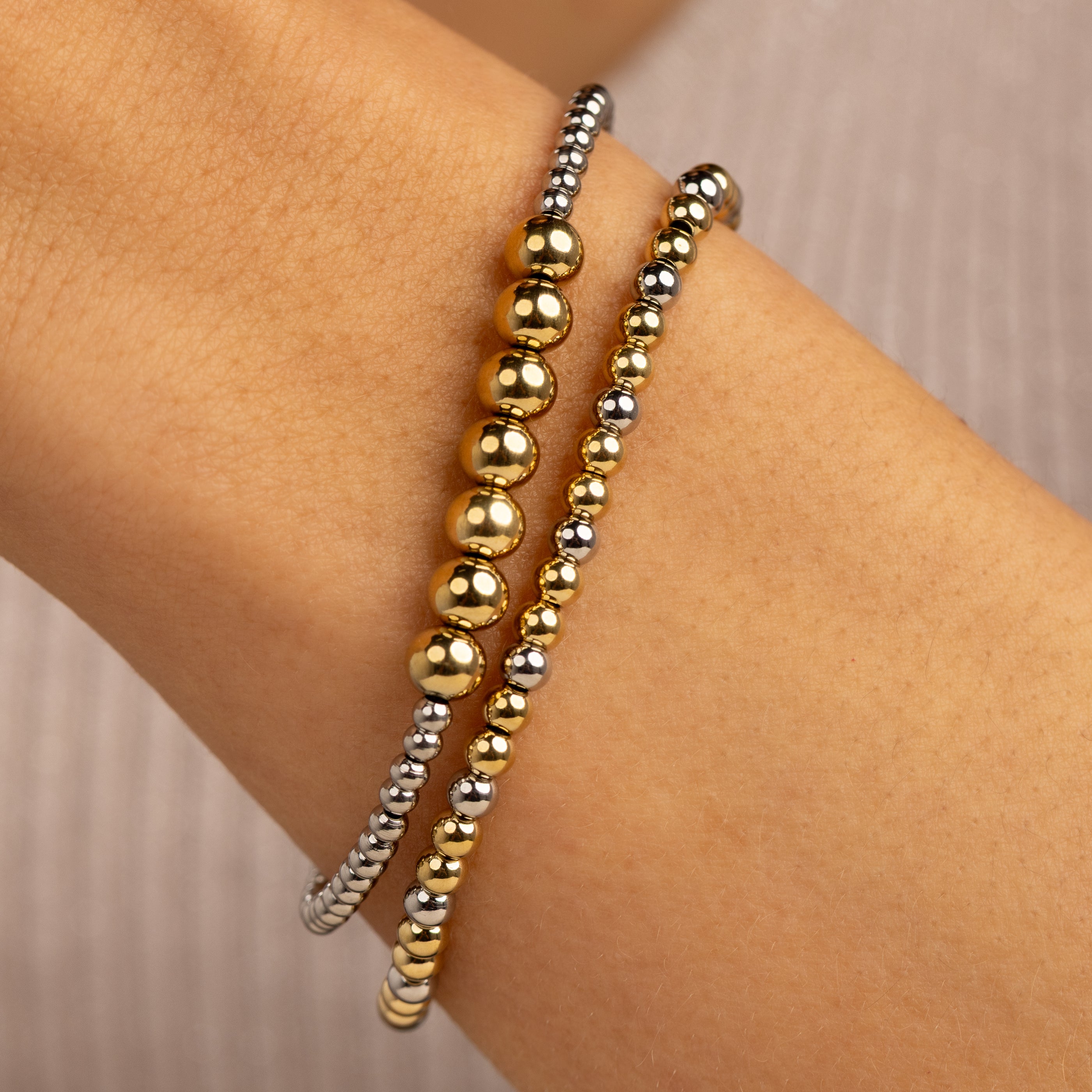 Bicolor Perlenarmband-Set