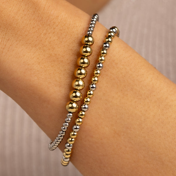 Bicolor kralenarmband set