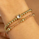 Bracelet set with Smoky Topaz glass stone