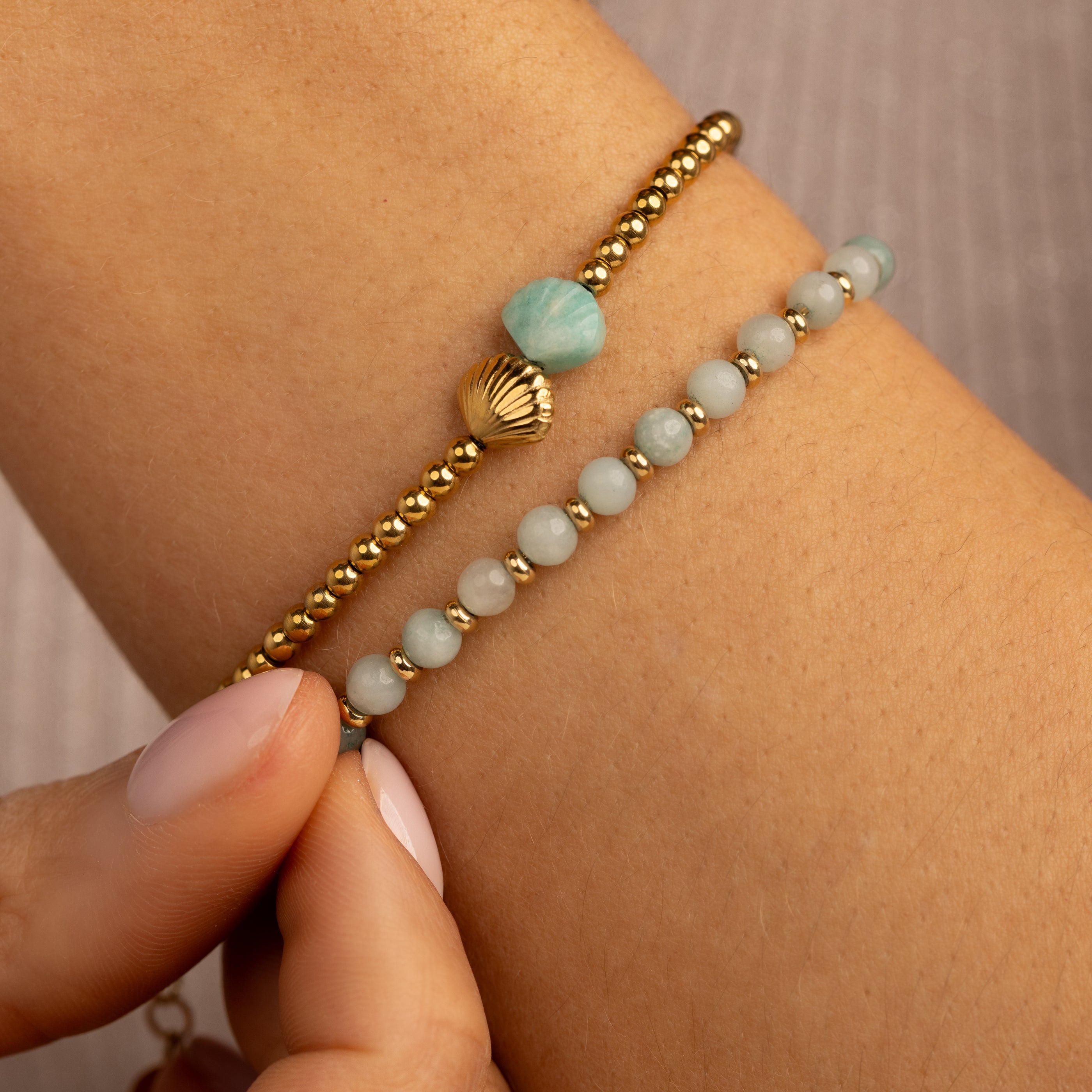 Amazonit Armbänder Set
