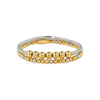 Bicolor kralenarmband set