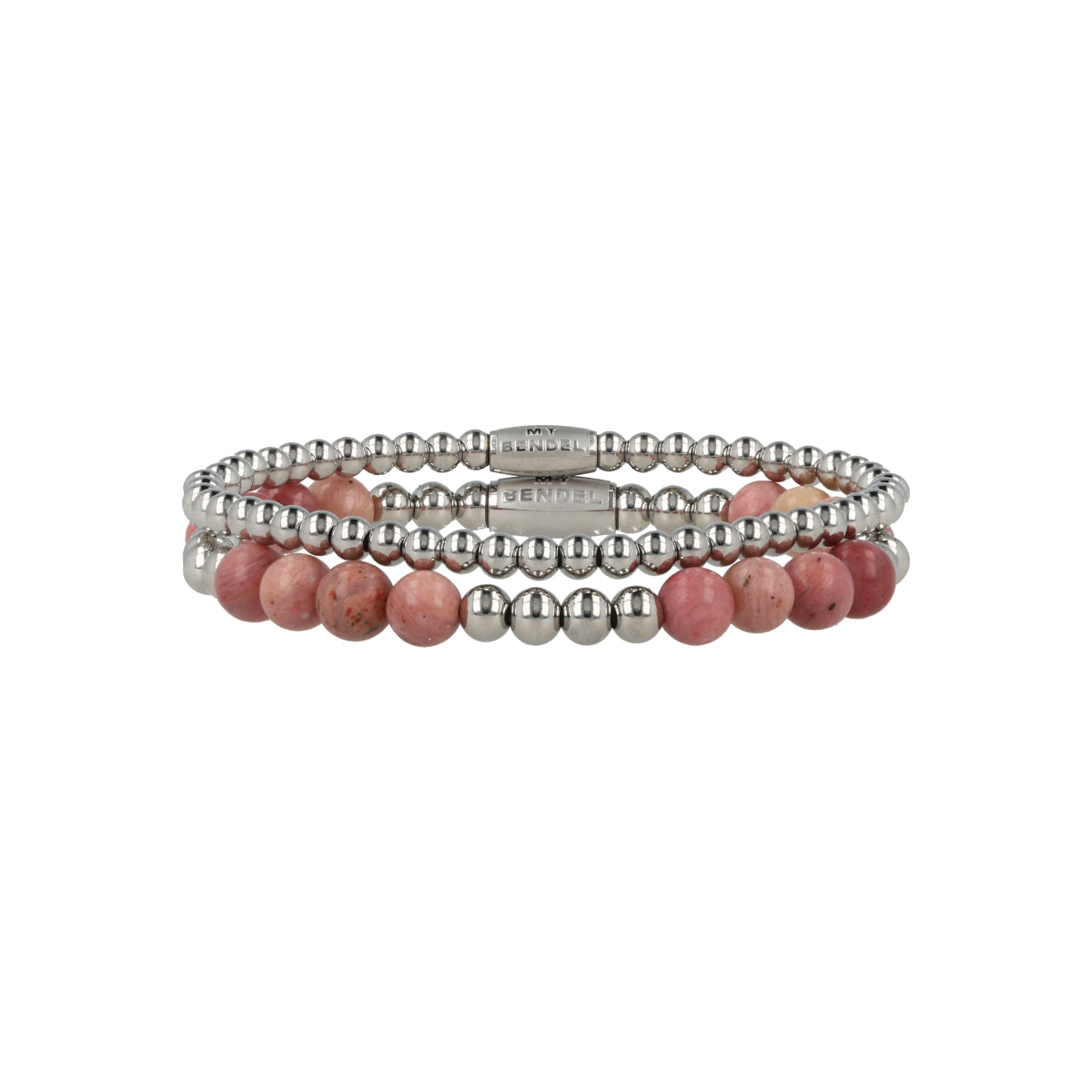 Rhodonit Armband-Set Silber