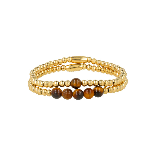 Tiger Eye armbanden set