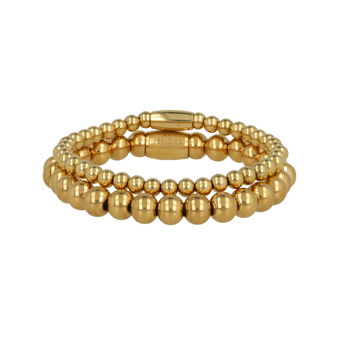 Gouden kralen armbandenset