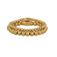 Gouden kralen armbandenset
