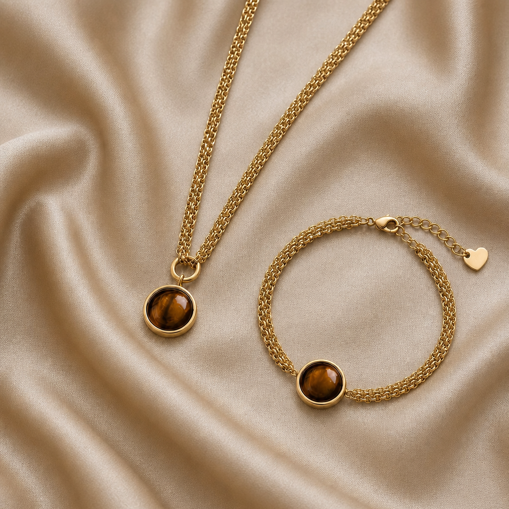 Sieraden set met Tiger Eye