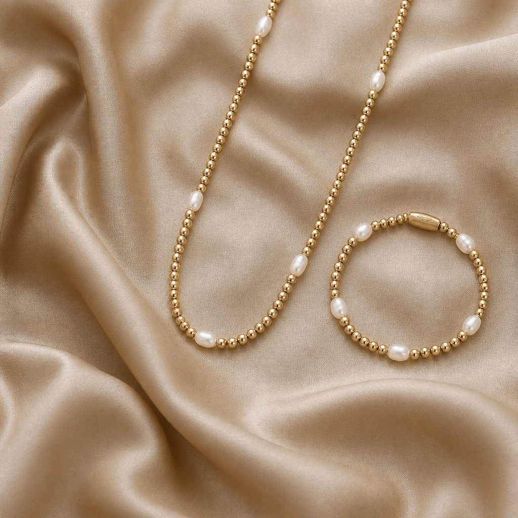 Sieraden set zoetwater parels