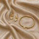 Sieraden set zirkonia hartjes