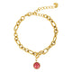 Armband met Rhodonite - Geboortesteen Juli