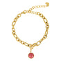 Armband met Rhodonite - Geboortesteen Juli