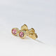 Strahlender goldener Ohrstecker mit rosa Zirkonia 4mm