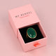 Gouden statement ring - Green Agate edelsteen