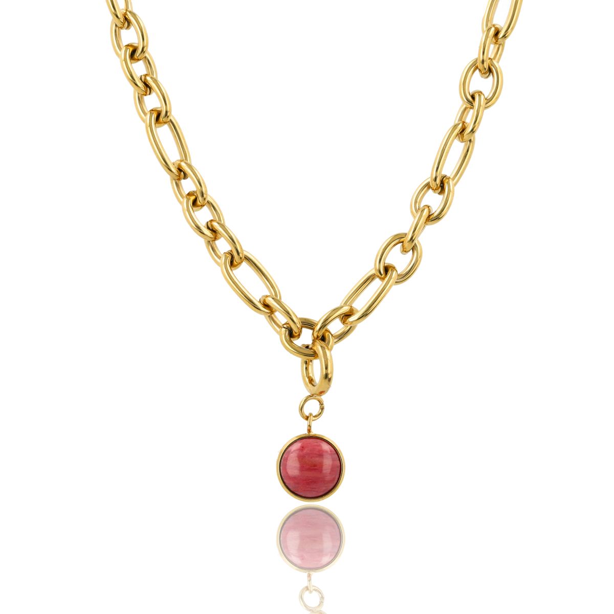 Ketting met Rhodonite - Geboortesteen Juli