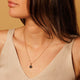 Gouden Ketting met Vierkante Onyx Hanger