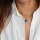 Gold Chain with Lapis Lazuli Pendant - Unique Design