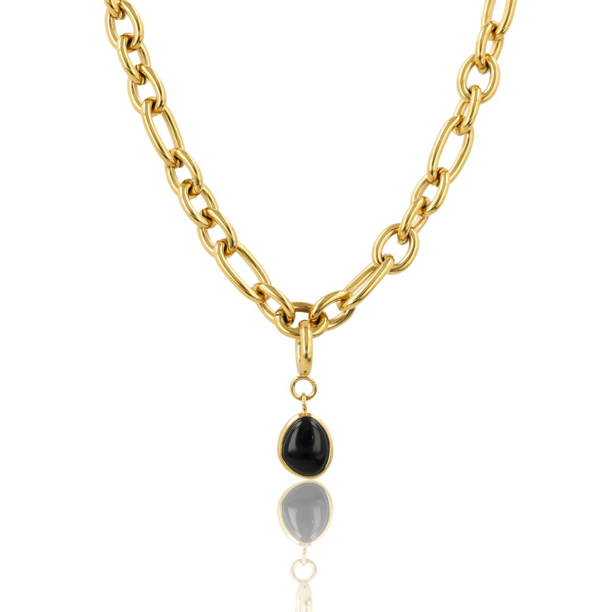 Halskette mit Onyx - Geburtsstein Dezember