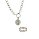 Zilveren sieraden set - ketting met muntje