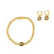 Sieraden set met smoky topaz glassteen