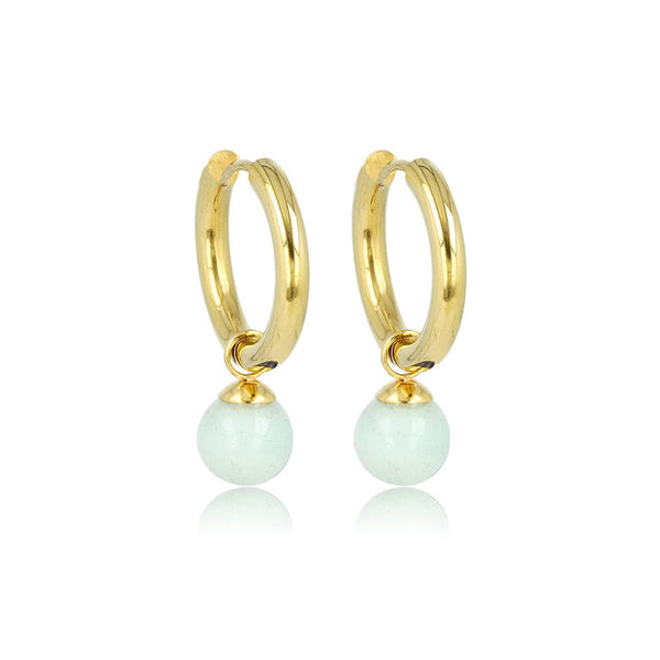 Amazonite Gouden Oorringen: Elegantie en Kleur - My Bendel