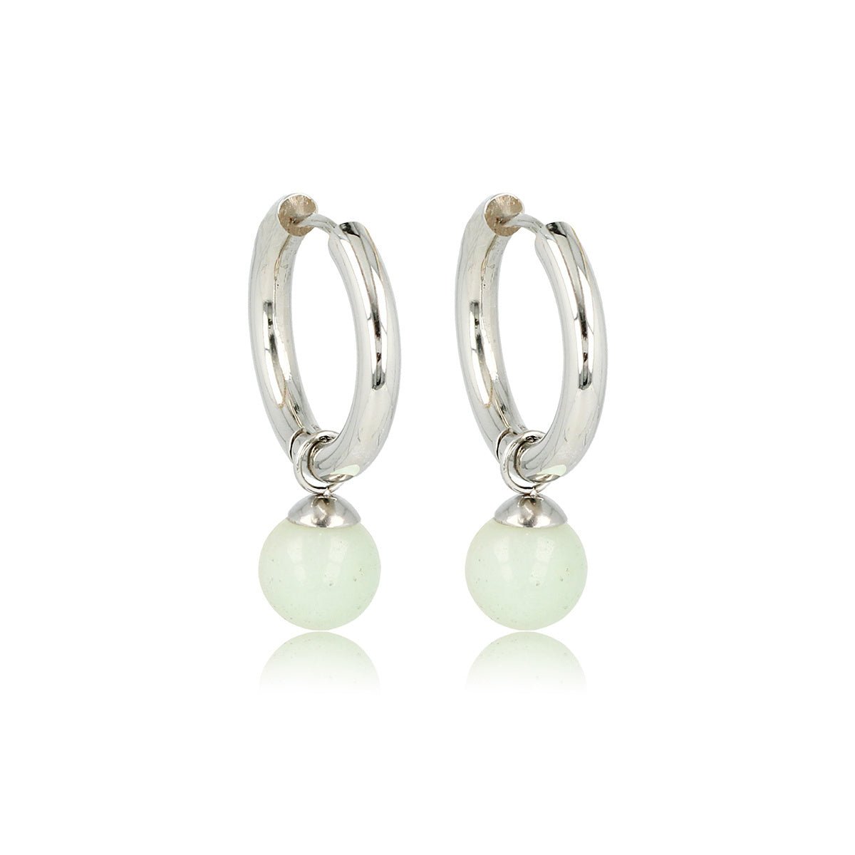 Amazonite Zilveren Oorringen: Natuurlijke Elegantie - My Bendel