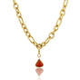 Necklace with Red Jasper - Birthstone January