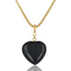 Box ketting 80cm met Onyx Hart - My Bendel