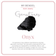 Box ketting 80cm met Onyx Hart - My Bendel