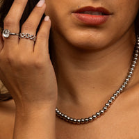 Brede gevlochten edelstalen damesring - Elegant zilver - My Bendel