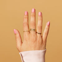 Brede gouden stardust aanschuifring - ideaal voor setjes - My Bendel