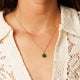 Zilveren Ketting met Ronde Green Agate Edelsteen