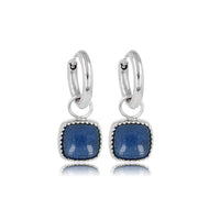 Silberne Ohrringe mit blauer Aventurin Eleganz